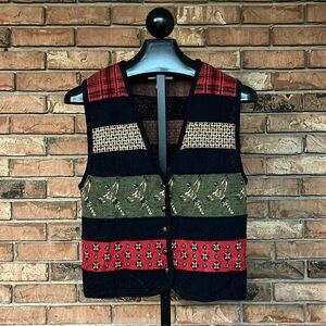 Vintage Robert Scott size Medium buttoned Sweater Vest